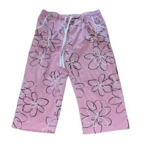 DKNY pink abstract capri pants size M